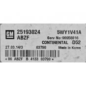 ECU Calculator Motor Chevrolet Spark 25193024 5WY1V41A CONTINENTAL D52 {