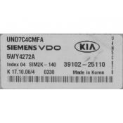 ECU Calculator Motor Kia Rondo 2.4 39102-25110 5WY4272A VDO SIM2K-140 {